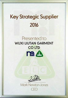今日頭條！劉潭服裝被評(píng)為&ldquo;Key Strategic Supplier 2016&rdquo;