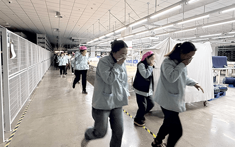 以練筑防安全護(hù)航｜劉潭服裝開展全員應(yīng)急疏散演練