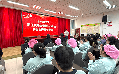 劉潭服裝召開十一屆三次職代會(huì)暨2026年度安全生產(chǎn)責(zé)任會(huì)議