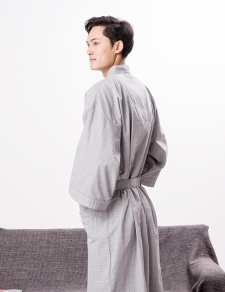 全棉府綢睡袍