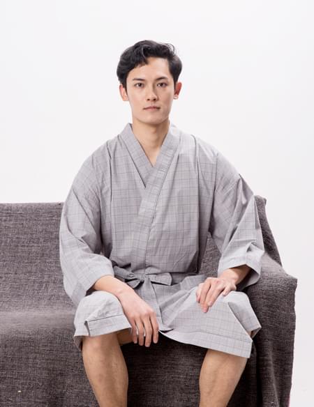 全棉府綢睡袍
