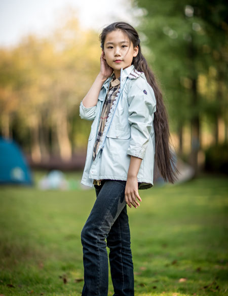 女童休閑長袖外套
