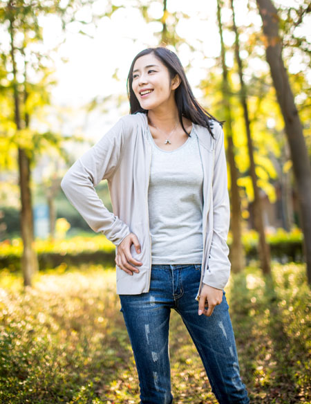 女士連帽針織外套